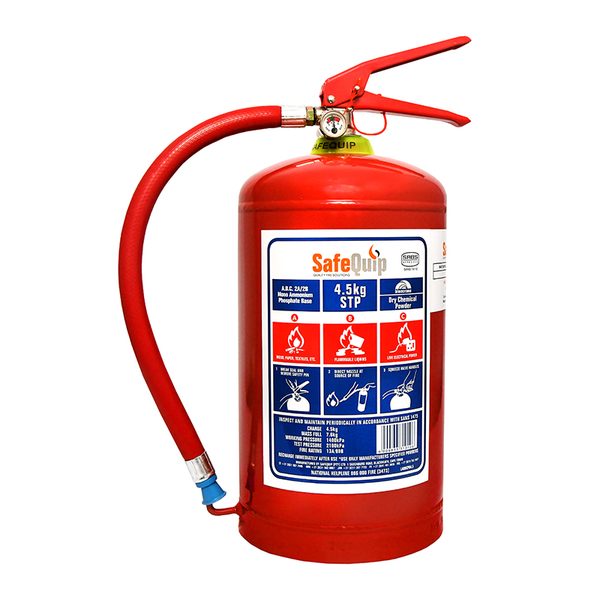 SafeQuip 4.5kg DCP ABC dry chemical powder fire extinguisher